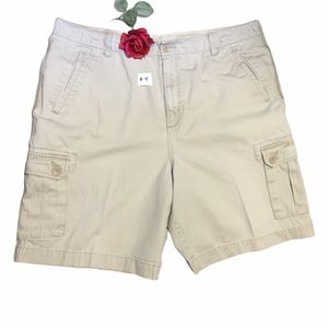Structure Shorts 6 pocket hiking cargo cream Cotton Sz 40
